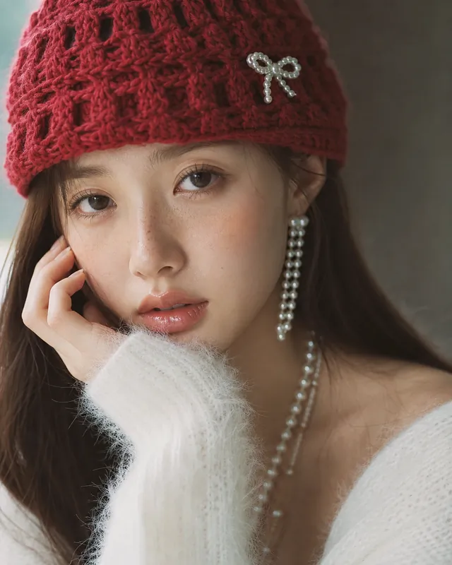 Pearl-Knit Analog Portrait