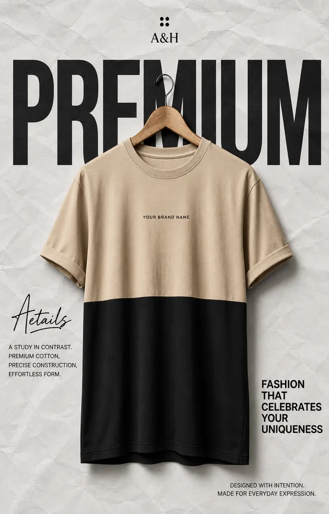 Premium Two-Tone Fashion Poster